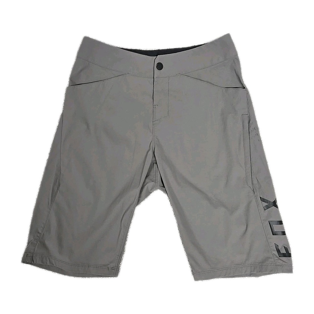 Fox Ranger Bicycle Shorts 12" Cycling Bike Outdoor Pockets Gray Men's Size 28